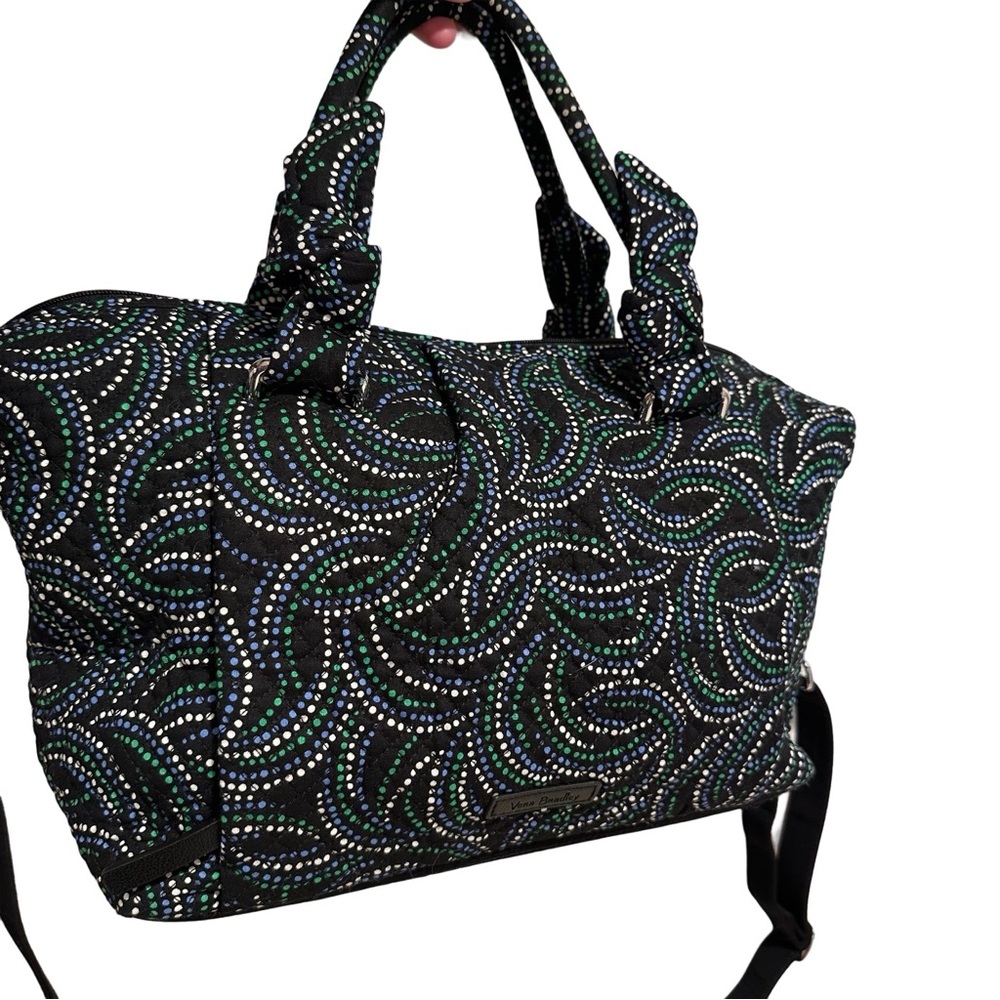 Vera Bradley Perfect Companion Satchel Handbag Adjustable Shoulder Strap Black - Picture 6 of 17